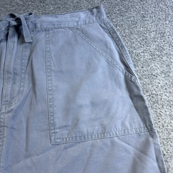 Vintage Faded Glory Blue Mini Skirt Size 10 100% Cotton Drawstring Pockets - Picture 3 of 12
